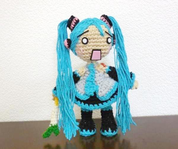 毛糸ピエロ 21回 16年 夏 作品コンテスト 応募作品紹介 はちゅねミクの自立編み人形