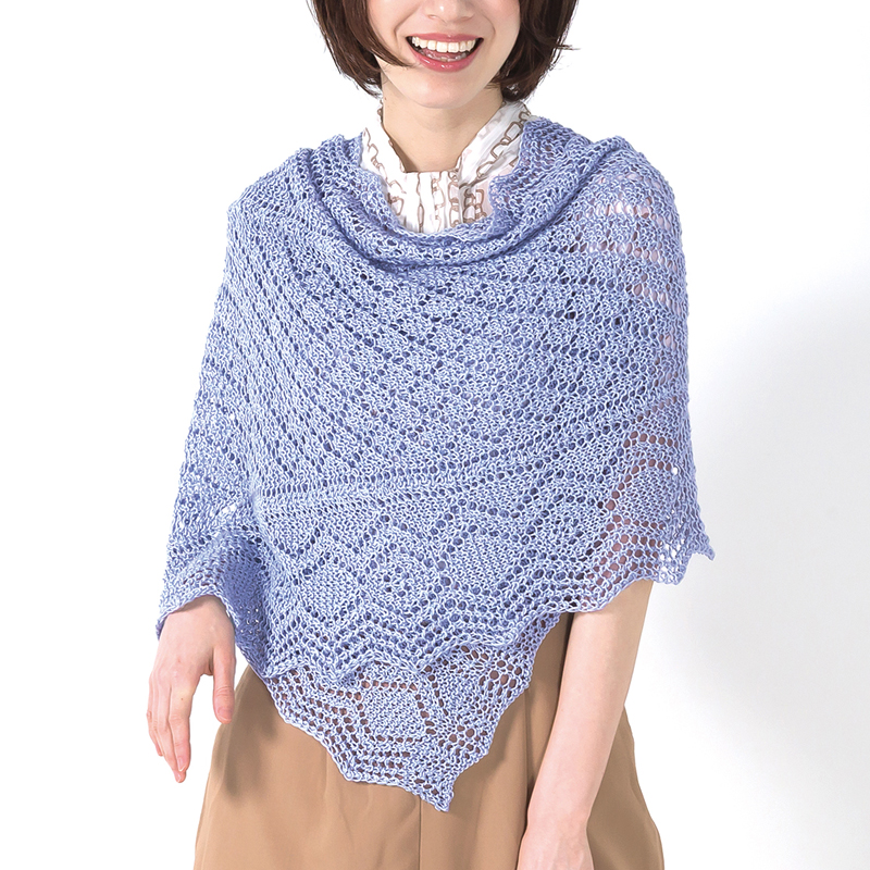 220S-10 透かし編みのショール 1244 クシェル Silk Cashmere - ごしょう産業株式会社｜Gosyo co., Ltd.